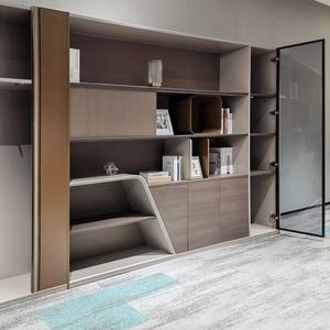 Bibliothèque en bois moderne en MDF, armoire à dossiers, décoration de bureau de PDG, rangement, bibliothèque - Product Image 3