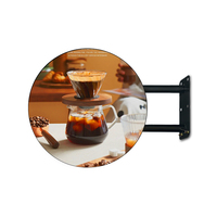 Écran d'affichage LED circulaire double face P2.5 couleur pleine pour intérieur/extérieur, personnalisable avec logo pour publicité