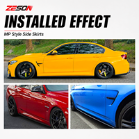 Extensions de jupes latérales ZESON en fibre de carbone sèche style MP pour BMW M3 F80 M4 F82 F83, paire gauche et droite, 2014-2018
