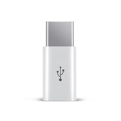 micro usb to type c White