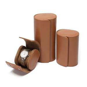 Luxury Genuine Leather <b>Water</b> Resistant Recycled Materials Travel Roll <b>Case</b> 1 2 3 Slot Suede Lining Storage Display Watches - Product Image 6