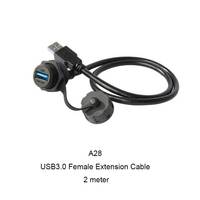 Conector USB Tipo A Macho para Soldar, USB 3.0, con Cable USB Hembra a Macho, Clasificación IP67, Contactos de Aleación de Cobre