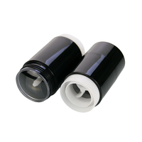 Tube vide noir 15g 30g 50g 75g pour emballage cosmétique, baume à lèvres, déodorant, parfum solide, crème, en plastique, à mécanisme rotatif
