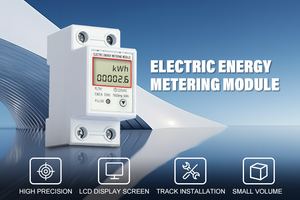 미니 디지털 단상 능동형 역률 에너지 미터 10(60) Kwh 킬로와트시 220V 50Hz - Product Image 2