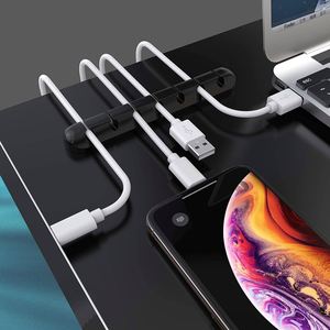 Self Adhesive <b>Hooks</b> Charging Accessory Cables Silicone Cable <b>Clips</b> Cord Holder for Office and Home Desk - Product Image 3