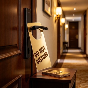 Panneau de porte personnalisé en PVC brillant doré « Ne pas déranger » pour chambre d'hôtel – Fournisseur en gros de finitions haut de gamme - Product Image 2