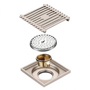 Custom European Style All Copper Floor Drain Anti-Odor Core Dual Use for Bathroom Washing Machine Kitchen Home - Product Image 2
