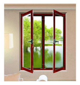 Cửa sổ nhôm phá vỡ nhiệt hiện đại với kính cường lực mờ Anodized khung màu đen cho chống ăn mòn ven biển - Product Image 2