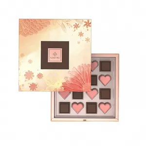 Caja de chocolate de oro rosa Damas Cajas de fresa cubiertas de chocolate