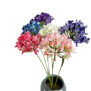 Nuevo Arribo: Delicadas Flores Artificiales de Agapanthus <span class=keywords><strong>Africanus</strong></span>, Lirios Africanos de Seda Hechos a Mano, Realistas, para Decoración de Bodas - Product Image 4