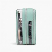 Pochette de maquillage transparente en PU avec fermeture éclair, écologique, tendance, pour voyager, organiseur de sac, trousse de toilette pour femmes, pochette pour soins de la peau