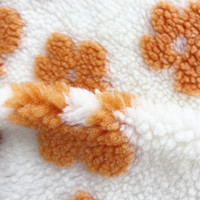 Tissu en jacquard de laine sherpa à fleurs de couleur personnalisée, design populaire 2026, pour vêtements