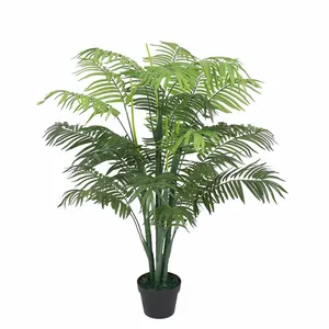 Fake Potted Plante Artificial Bonsai Kwai Palm Tree Plants Paradise Palm For Outdoor Indoor Home