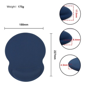 Custom Color Logo Shape Non-Slip Base <b>Silicone</b> Ergonomic Mouse <b>Pad</b> with Wrist Rest Support Cushion for Office Computer Laptop - Product Image 4