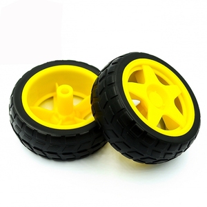 Roues en caoutchouc pour robot de suivi et de patrouille de ligne, accessoires de châssis de voiture intelligente, roues 40G - Product Image 1