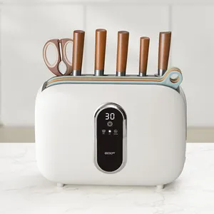 Juego de tabla de cortar de gama alta de gran oferta, juego de cuchillos de cocina de 10 piezas con soporte de cuchillo inteligente