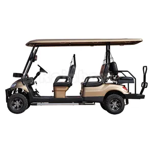 Chariot de golf Safari personnalisé 6 places 48V/60V/72V chariot de golf électrique simple rapide pour l'extérieur