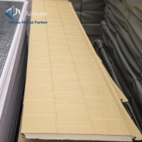 Hastane Binası İçin Ses Yalıtımlı Termal İzolasyonlu Üç Tuğla Desenli PU Sandviç Panel Ücretsiz Numune