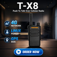 YANTON T-X8 Talkie-walkie Push-to-Talk Communication Radio bidirectionnelle PoCSTAR Real-PTT
