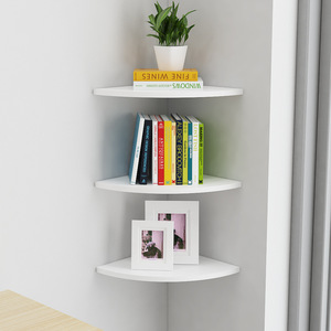 Corner Wall <b>Shelf</b> Multi Layer Storage Polygon Shape Panel Material Wall Mounted Type For Kitchen <b>Bedroom</b> Living Room Neatening - Product Image 2