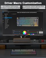 AULA F75 clavier mécanique personnalisé sans fil tri-mode clavier joint structure remplaçable à chaud aula gaming 75% clavier
