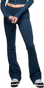 <span class=keywords><strong>Pantaloni</strong></span> Skinny svasati da <span class=keywords><strong>donna</strong></span> piegati su Leggings elasticizzati Bootcut con fondo Yoga <span class=keywords><strong>pantaloni</strong></span> Y2k jogging - Product Image 5