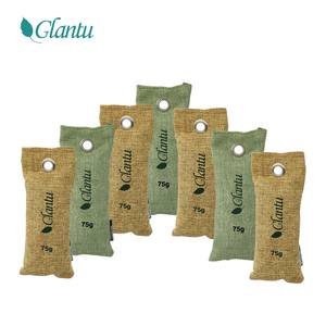 Bolsa de ambientador de carbón de bambú puro activado, desodorizante, eliminador de olores, 75g absorbente de olores - Product Image 3