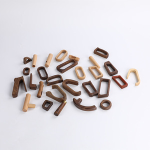 Poignées de tasses à café en bois de noyer noir massif, poignée plate et droite, usage domestique C110 - Product Image 3