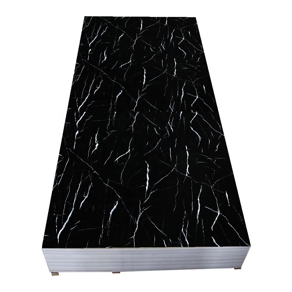 High Glossy 4x8 Marble TV Background Wall Panel Waterproof Flexible 3mm ...