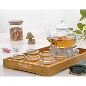 Bandeja de Servir de Bambú con Asas, Diseño de Madera, Uso Residencial - Product Image 2
