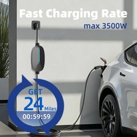 Chargeur de voiture électrique portable GDON Type 2 3,5 kW 16A Niveau 2 EVSE Plug & Play Courant réglable 8A-32A