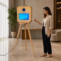 Cabina de Fotos de Madera Sólida con Pantalla Táctil de 15.6 Pulgadas y Máquina de Impresión para Alquiler en Bodas y Fiestas, Compatible con 620 410