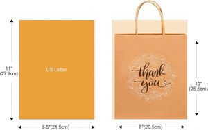 ถุงของขวัญกระดาษคราฟท์คลาสสิกพิมพ์โลโก้ตามสั่ง พร้อมหูหิ้วเชือกบิด สำหรับร้านอาหาร ซูเปอร์มาร์เก็ต ช้อปปิ้ง รีไซเคิลได้ - Product Image 3