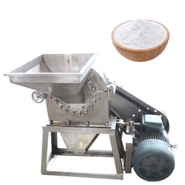 स्टेनलेस स्टील गेहूं मक्का चावल अनाज आटा बीज पीसने की मिल केला पाउडर बनाने की मशीन केला आटा की चक्की