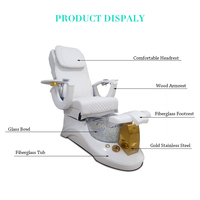 Équipement professionnel pour salon de manucure, fauteuil de spa pour les pieds à dossier haut, fauteuil de pédicure moderne de luxe, électrique, inclinable, rose