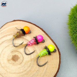 # 14 leurres de pêche à la mouche UV Hot Spot sans ardillons, Perdigon Jig, Nymph, corps nervuré <span class=keywords><strong>en</strong></span> <span class=keywords><strong>fil</strong></span>, attracteurs pour truites, Euro Nymphing Jig Fly - Product Image 4