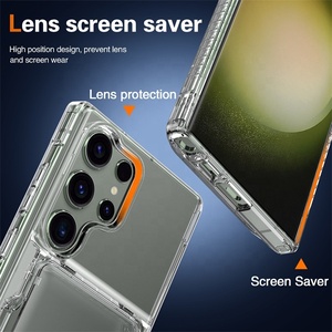 Para Laudtec para Samsung para Galaxy S24 +/S24/S23 +/S23/S22 Ultra 5G TPU + PC Wallet Case Holder Ranuras para tarjetas de crédito a prueba de golpes - Product Image 6