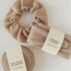 Novelty Organic Cotton Hair <b>Tie</b> Hairband Makeup Remover Pad and Drawstring Bag Hot Items 2025 New Years Products for Women - Product Image 3
