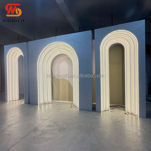 SMOOTH White Wedding Theme Acrylic arch Backdrop Wedding Stand background arch Stand props - Product Image 2