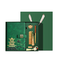 Coffret Cadeau Bloc-Notes Haut de Gamme en Similicuir Style Chinois avec Boucle Fenêtrée A5, Clé USB Souvenir de Grande Valeur, Fabrication Personnalisée Chine