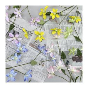 Flores Artificiales de Clematista de Simulación, Venta al Por Mayor a Precio Económico, Decoración Floral Artificial, Fábrica China - Product Image 5