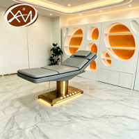 Table de massage électrique moderne de luxe à 3 moteurs, confortable, pliable, pour usage commercial en salon, réglable, pour soins de beauté, spa médical