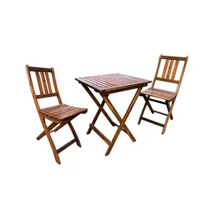 Factory Supplier Wholesale Garden Acacia Folding Picnic Table Set