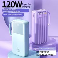 Nouveau câble de charge étanche à prix de gros d'usine, charge ultra rapide 10000 miliampères, alimentation portable 120 W