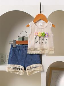 2025 estate <span class=keywords><strong>abbigliamento</strong></span> per bambini <span class=keywords><strong>abbigliamento</strong></span> moda bambino ragazze set di <span class=keywords><strong>abbigliamento</strong></span> stile 2 6 anni bohémien set di <span class=keywords><strong>abbigliamento</strong></span> per ragazze - Product Image 2