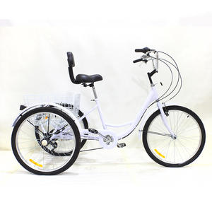 China Tianjin hizo 24 pulgadas 7 velocidad Pedal triciclo híbrido ciudad <span class=keywords><strong>bicicleta</strong></span> con marco de acero para el transporte de mercancías - Product Image 3