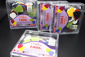 לוגו מותאם אישית 100 יח'\קופסא מוסיקה אקוסטית בוחר plectrum גיטרה למכירה - Product Image 4