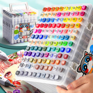 Rotulador de color de doble punta lavable 12/24/36/48/120 colores a base de aceite y acuarela a base de agua para dibujo artístico de niños - Product Image 3