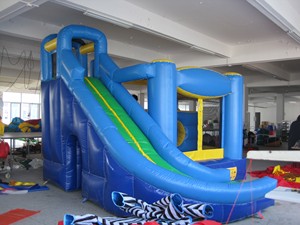 ปราสาทลมเป่าลมพร้อมสไลเดอร์และอุโมงค์ วัสดุ PVC สำหรับใช้งานเชิงพาณิชย์ ติดตั้งง่าย - Product Image 2