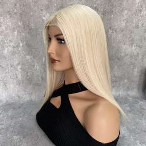 Toupee de Cabello Humano con Frente de Encaje 8x10 # Postizo de Cabello Rubio de Alta Calidad, Listo para Enviar, con Línea de Cabello Invisible, para Mujeres - Product Image 4